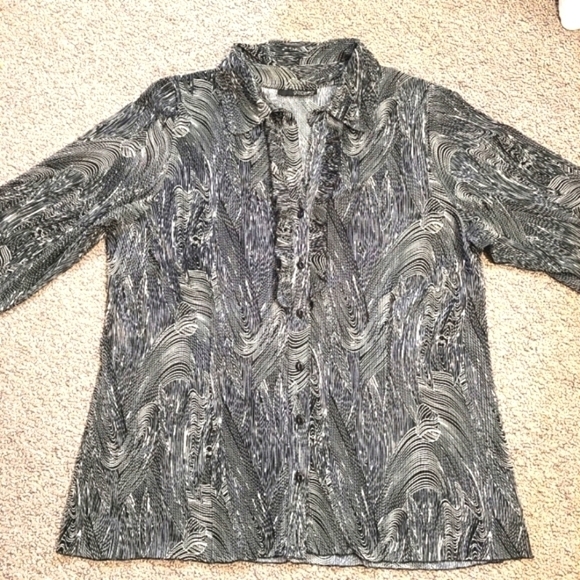 Contempo Penningtons Tops - ⭐️PENNINGTONS CONTEMPO WOMEN'S LONG SLEEVE BUTTON DOWN BLOUSE SZ18